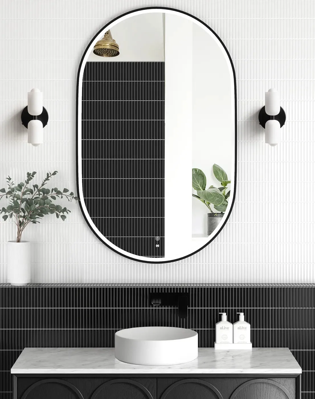 Otti Australia | 1200 Noosa Black Metal Frame Mirror