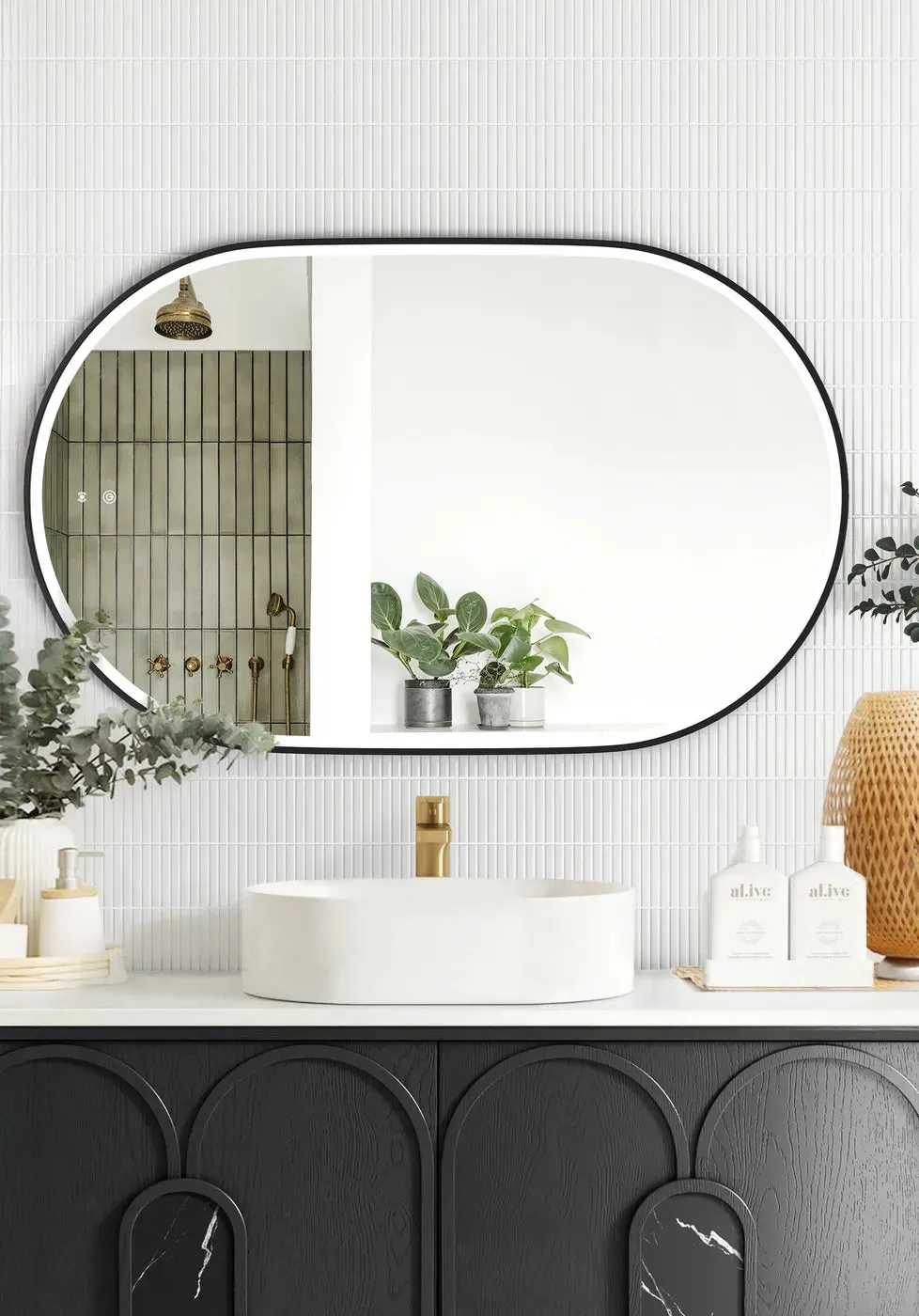 Otti Australia | 1200 Noosa Black Metal Frame Mirror