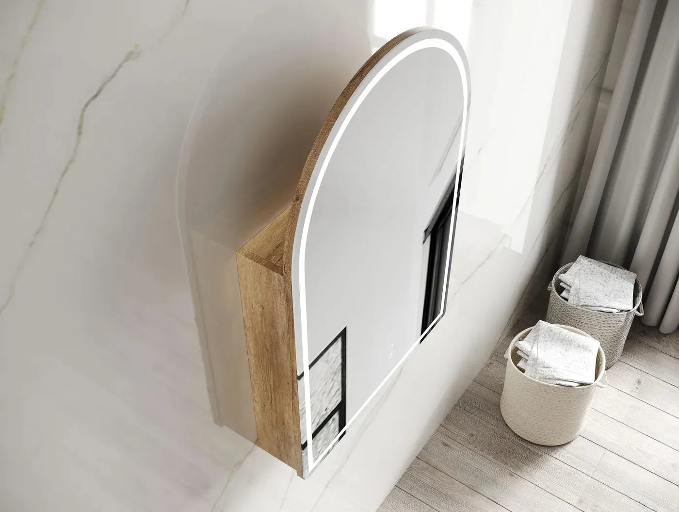 Otti Australia | Archie Natural Oak Led Shaving Cabinet