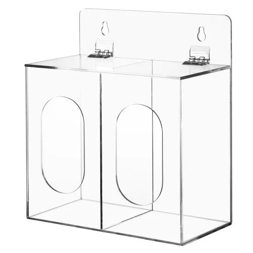 Premium Clear Acrylic Wall Mounted Mask and Glove Organizer