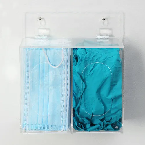 Premium Clear Acrylic Wall Mounted Mask and Glove Organizer