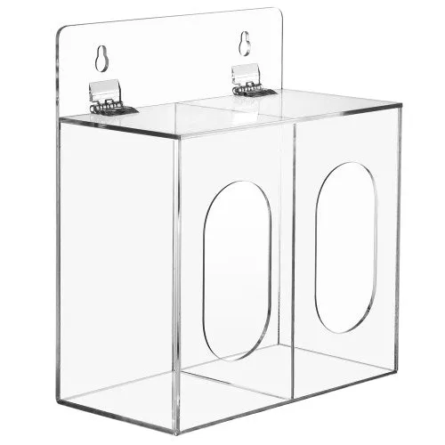 Premium Clear Acrylic Wall Mounted Mask and Glove Organizer