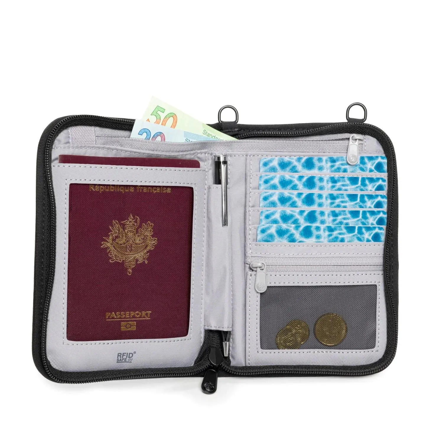 RFIDsafe V150 Anti-Theft RFID Blocking Compact Organiser #10561