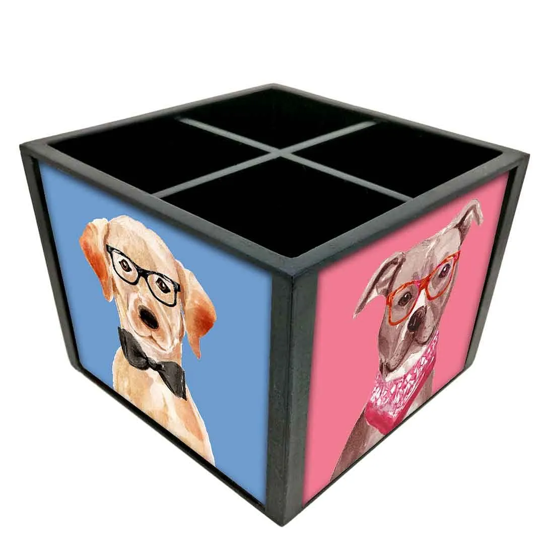 Silverware Cutlery Stand Holder -  Hipster Pitbull