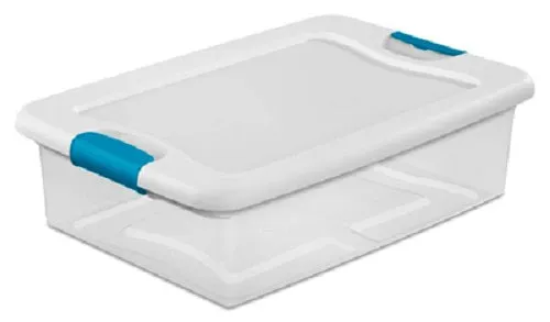 Sterilite 14968006 32 Quart Latched Storage & Organization Box - Quantity of 6