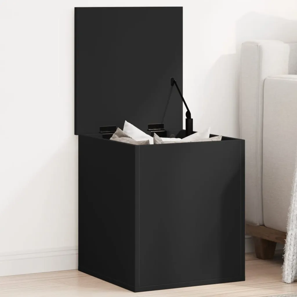 Storage Box Black 40x42x46 cm Engineered Wood