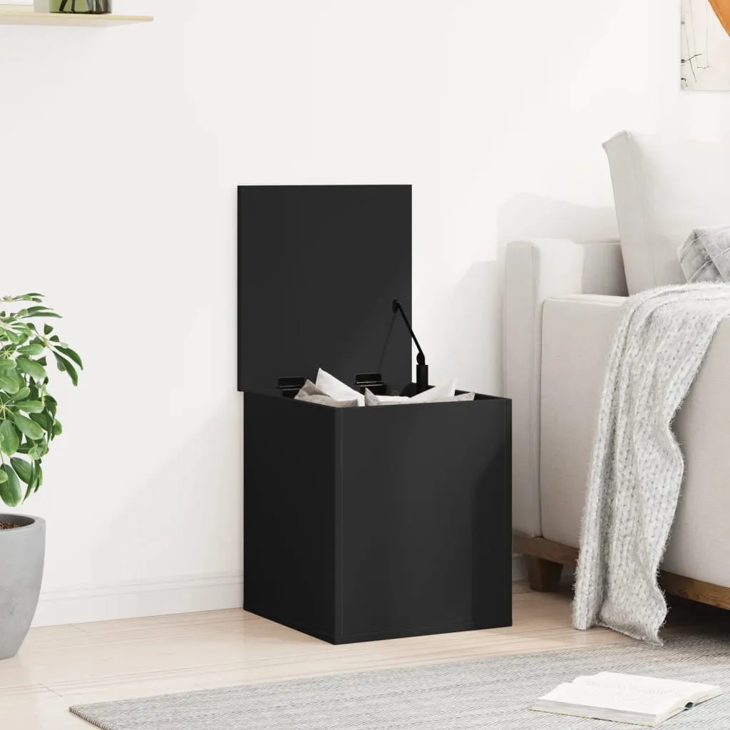 Storage Box Black 40x42x46 cm Engineered Wood