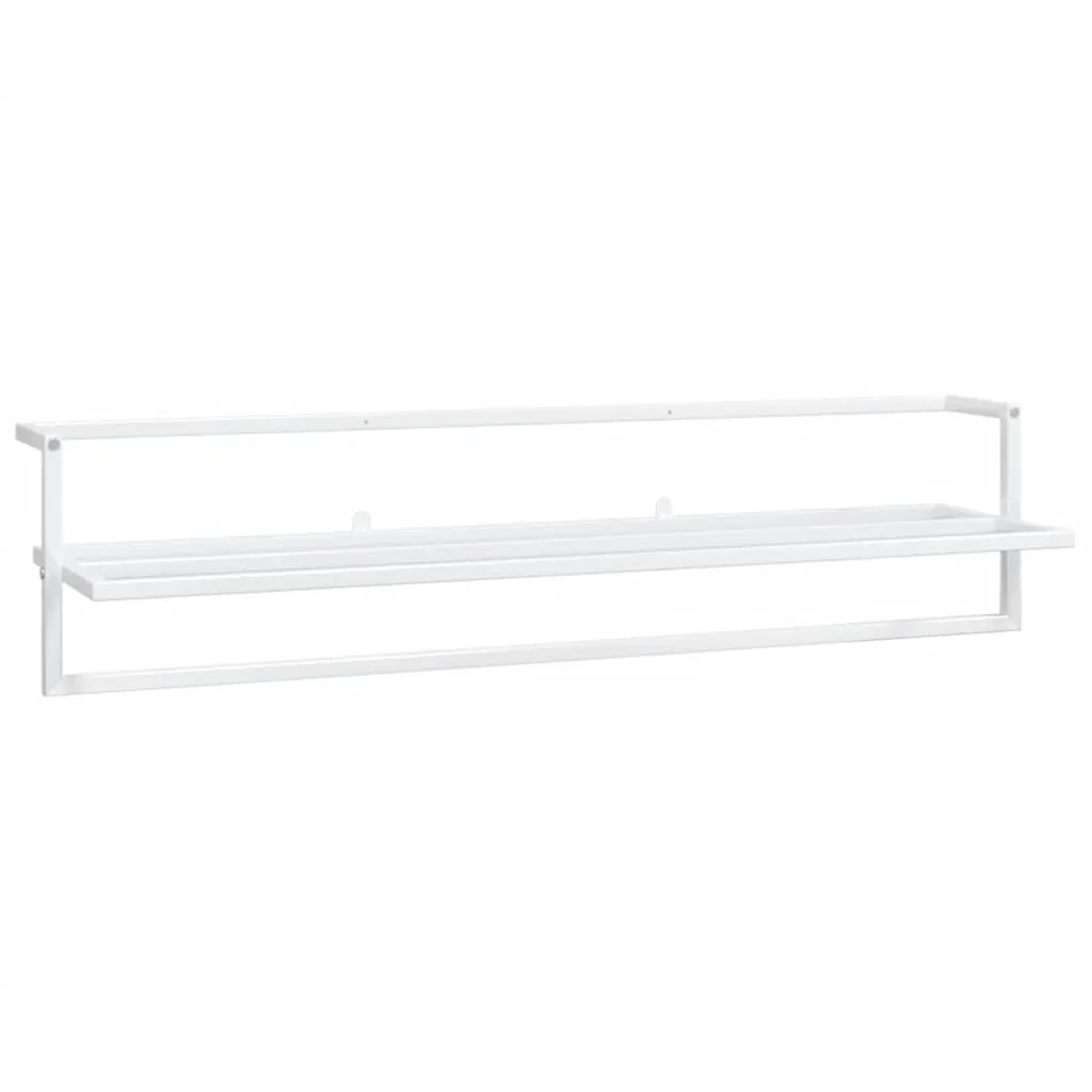 Towel Rack White 95x25x22 cm Iron