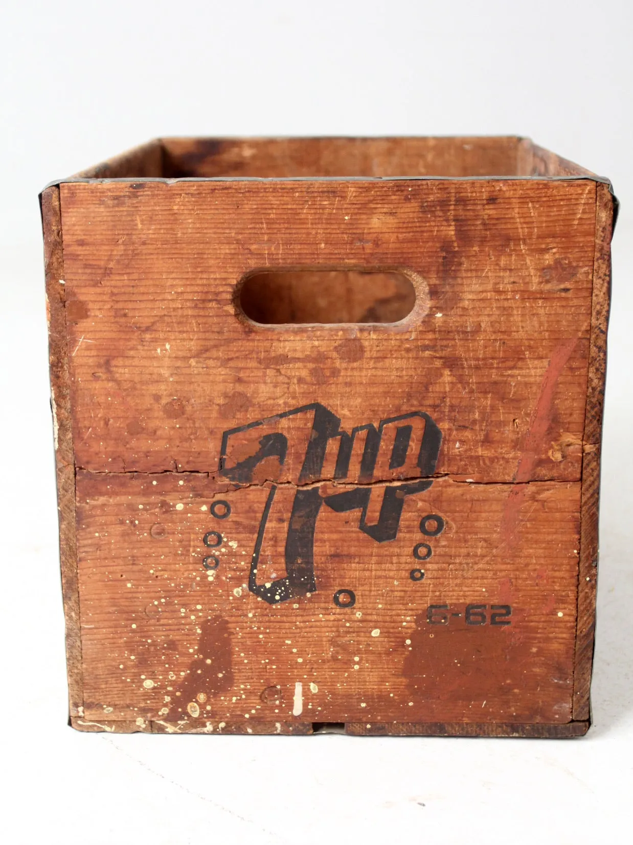 vintage 7up wood crate