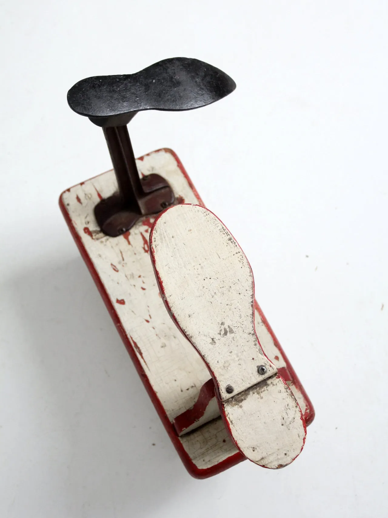vintage cobbler's shoe stand station