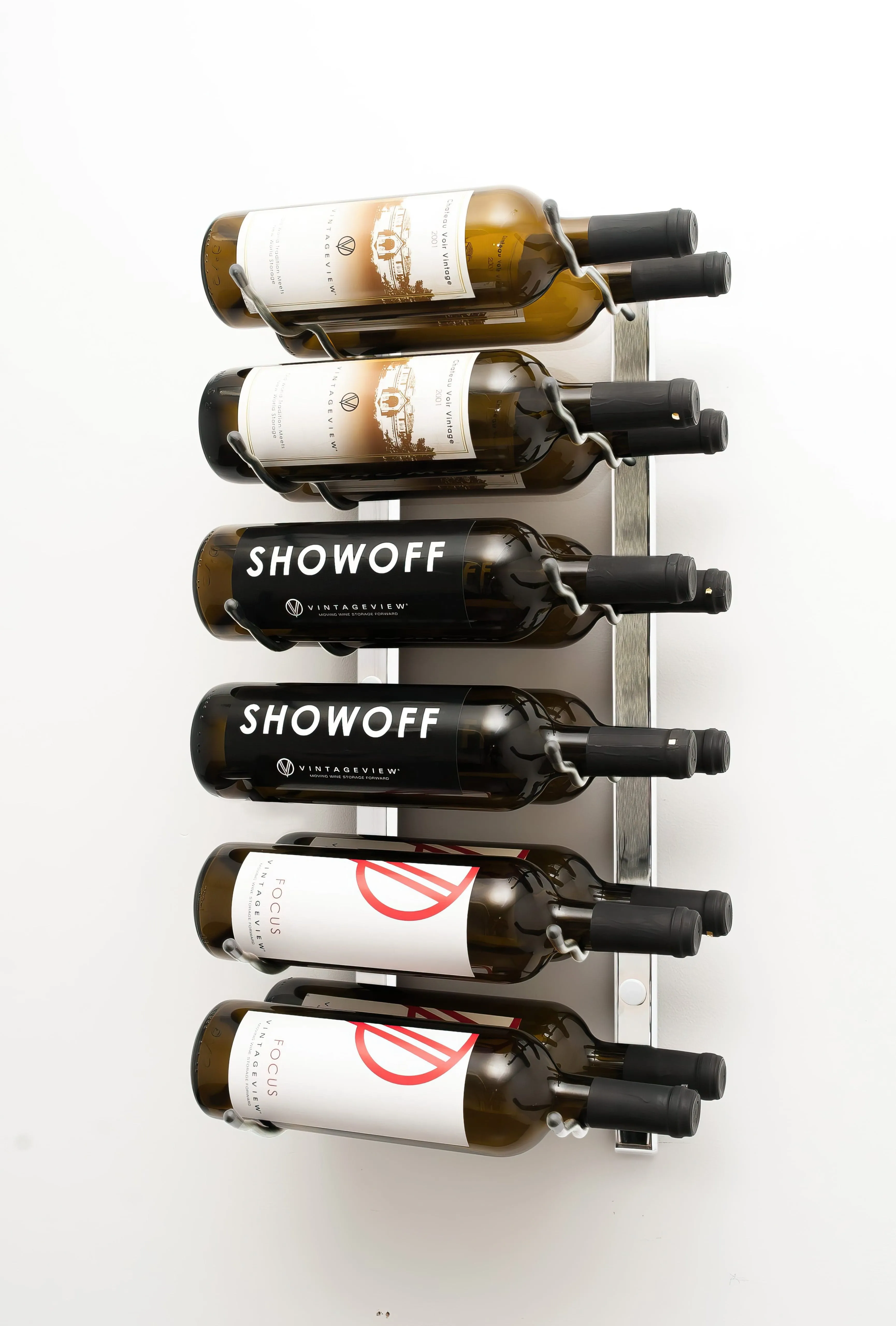 W Series 2ft Wall Mounted Wine Rack (12 bottles - Double Depth)