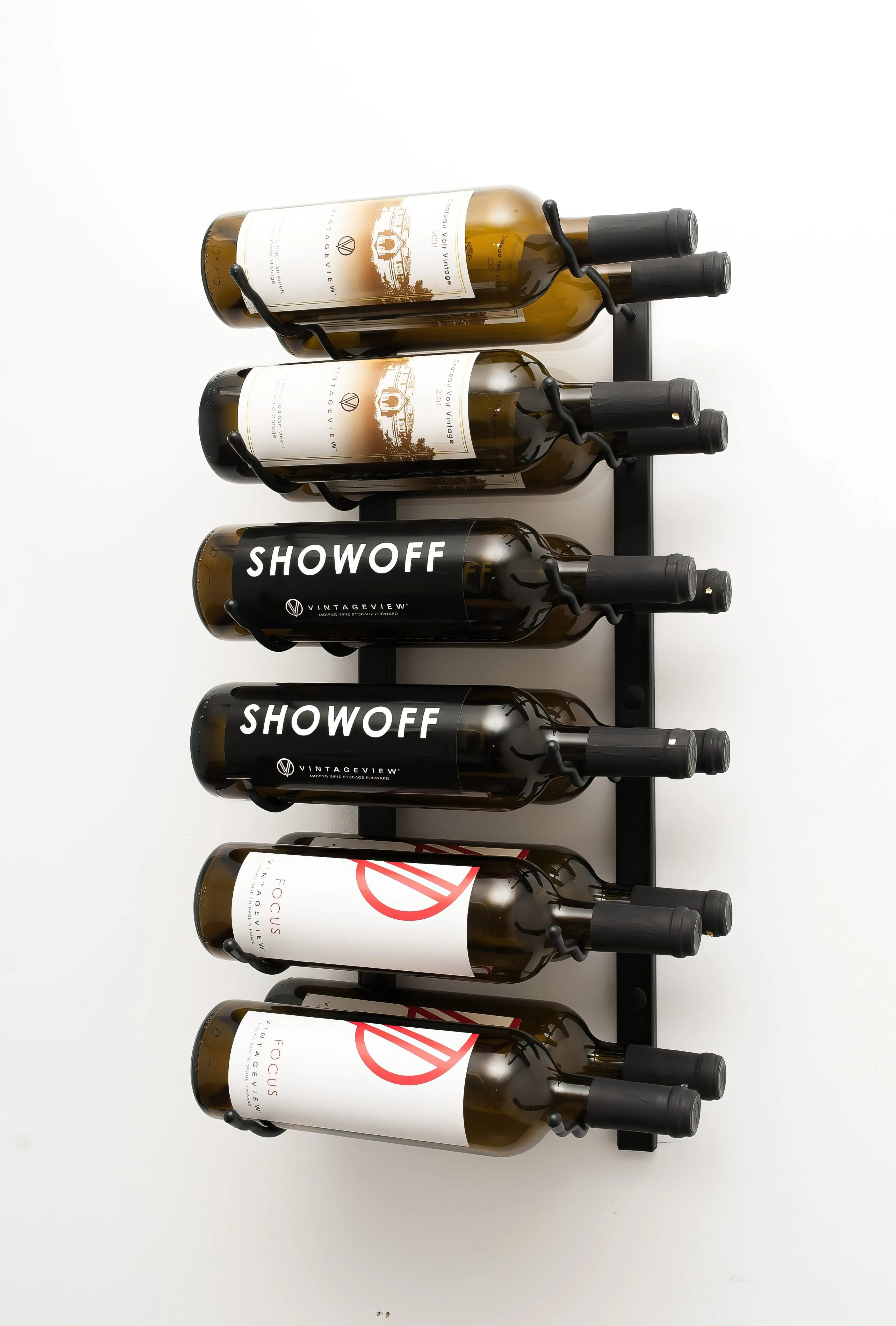 W Series 2ft Wall Mounted Wine Rack (12 bottles - Double Depth)