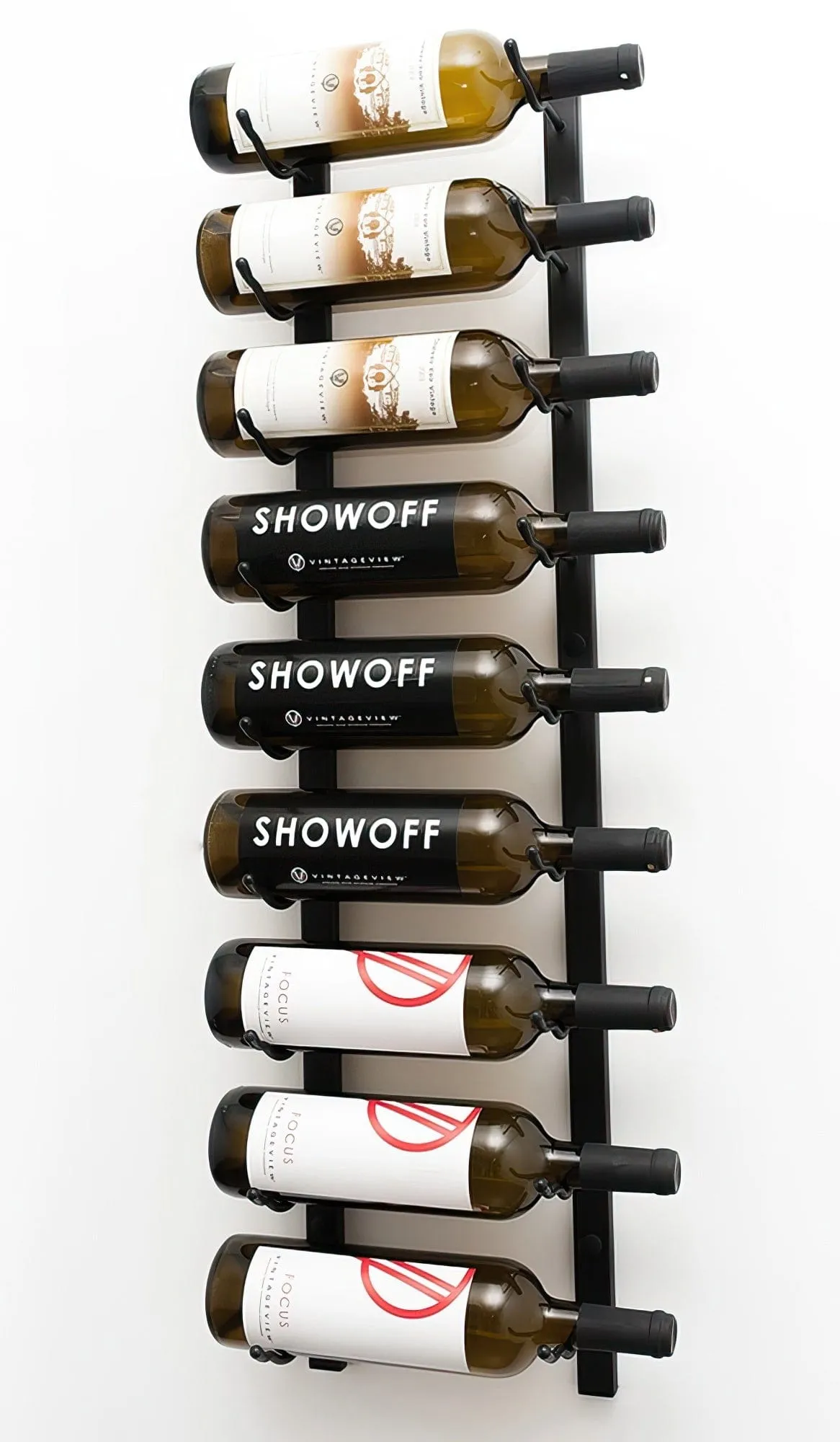 W Series 3ft Wall Mounted Wine Rack (9 bottles - Single Depth)
