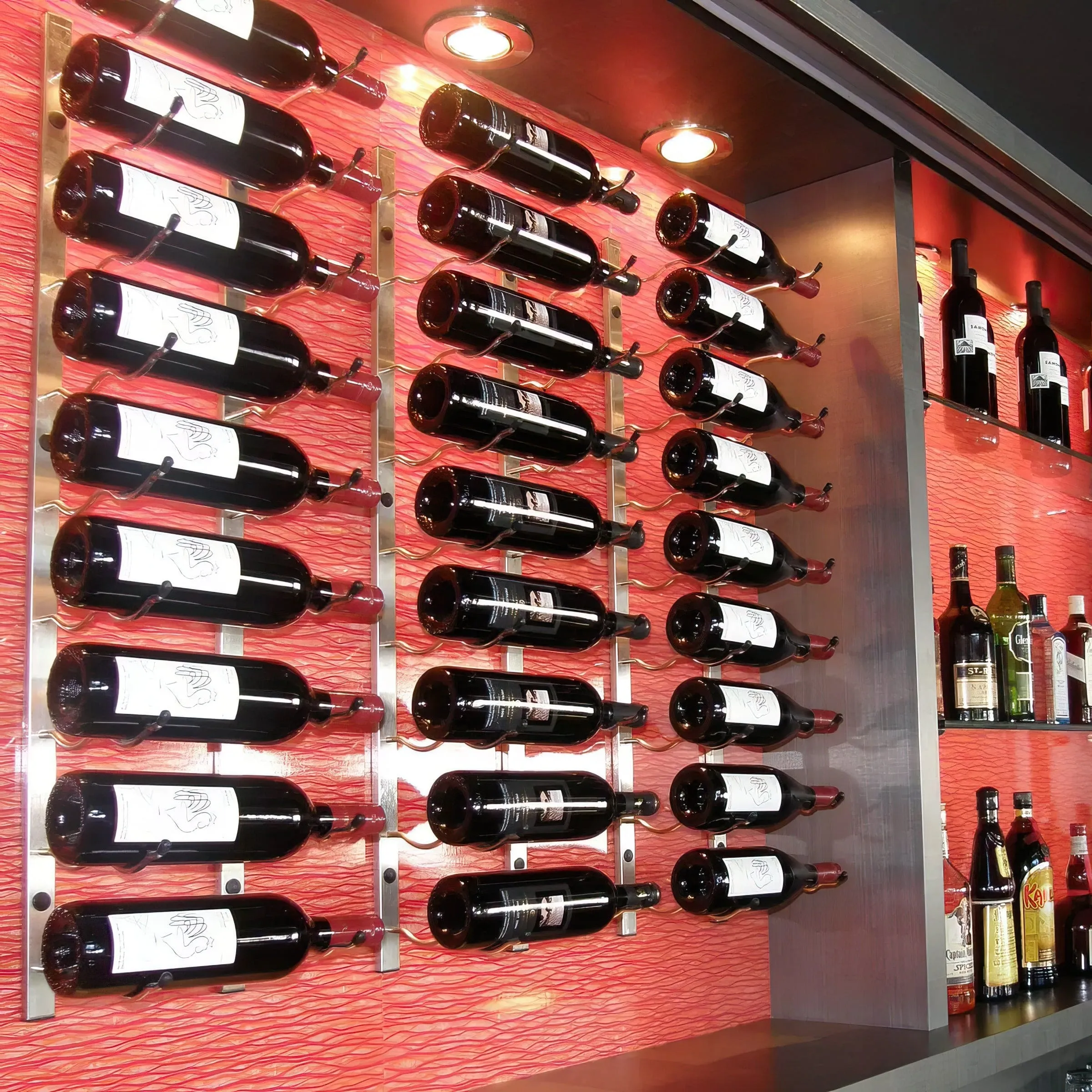 W Series 3ft Wall Mounted Wine Rack (9 bottles - Single Depth)