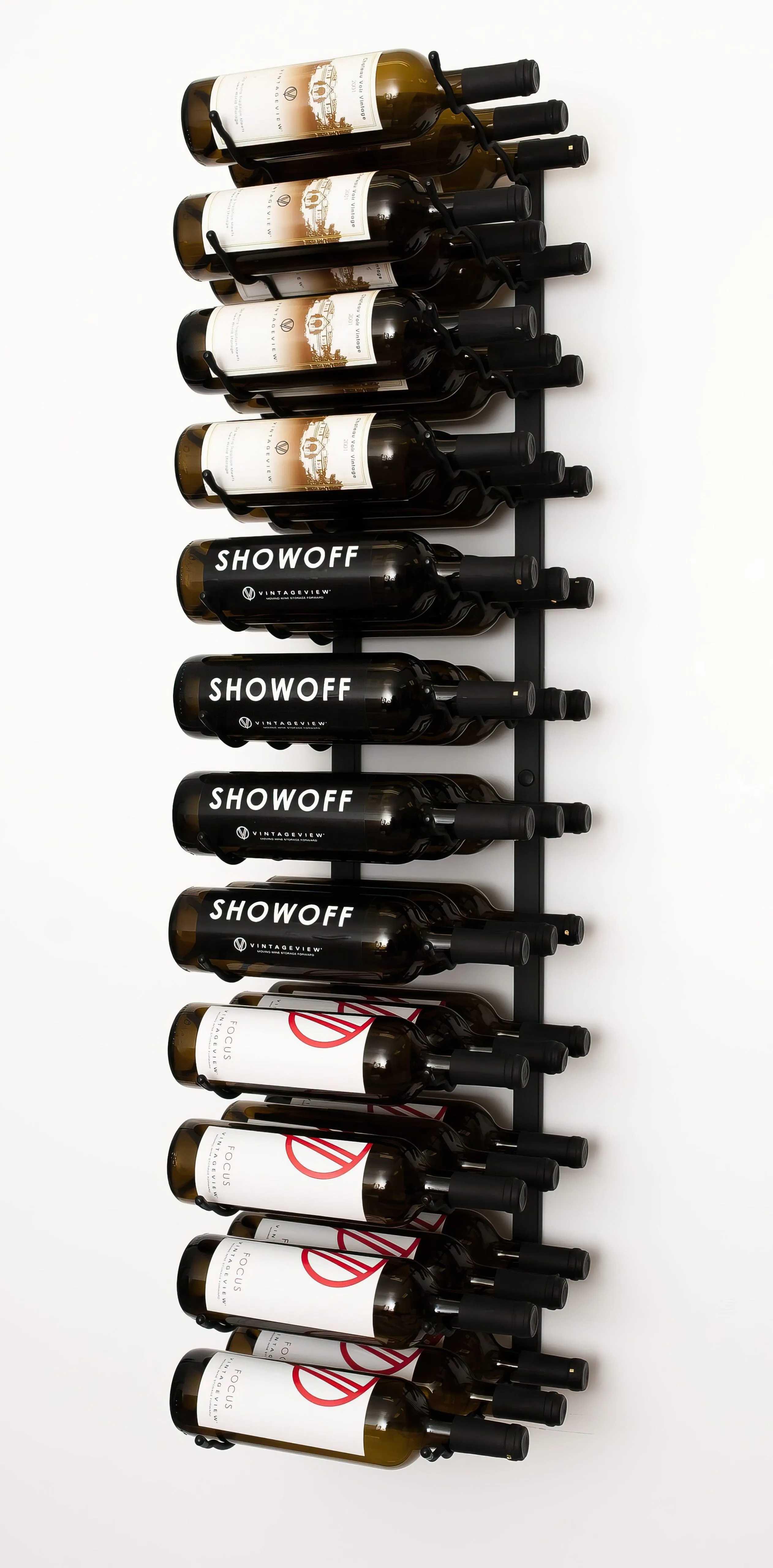 W Series 4ft Wall Mounted Wine Rack (36 bottles - Triple Depth)