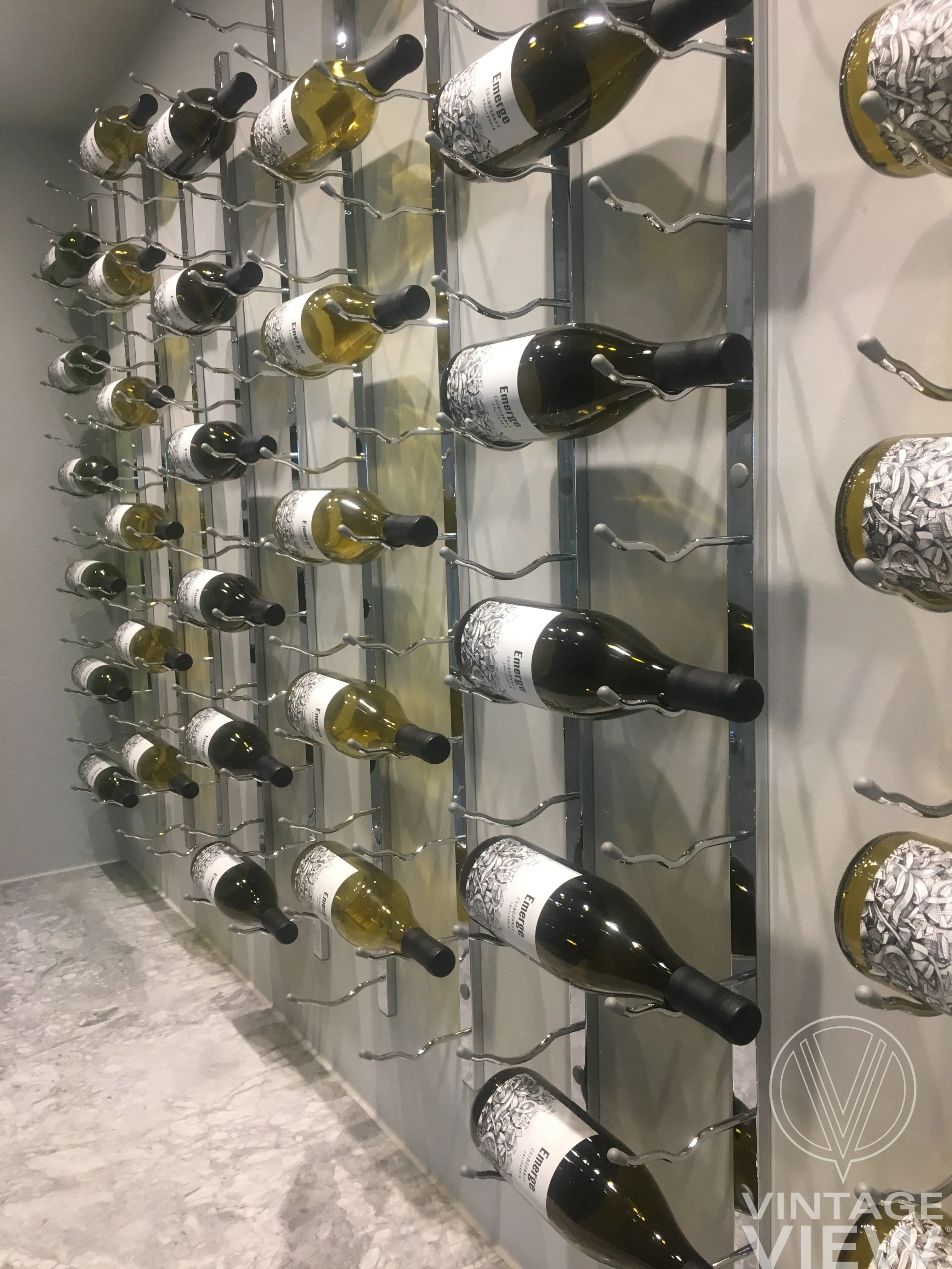 W Series 4ft Wall Mounted Wine Rack (36 bottles - Triple Depth)