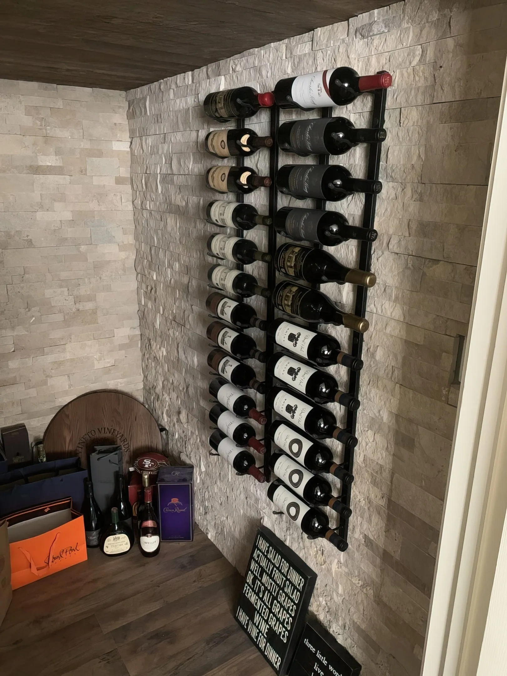 W Series 4ft Wall Mounted Wine Rack (36 bottles - Triple Depth)