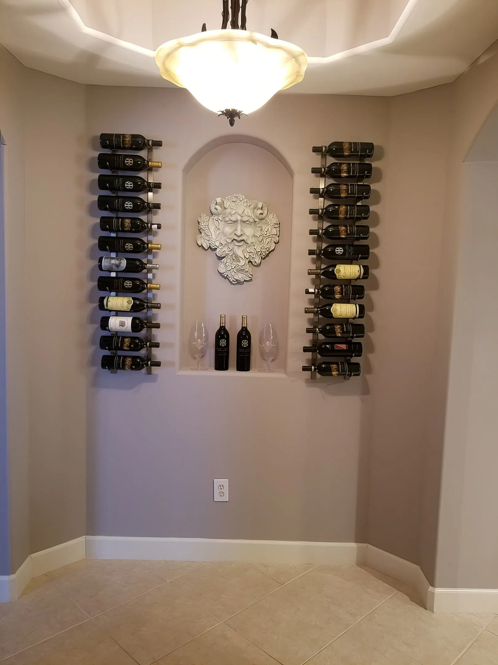 W Series 4ft Wall Mounted Wine Rack (36 bottles - Triple Depth)