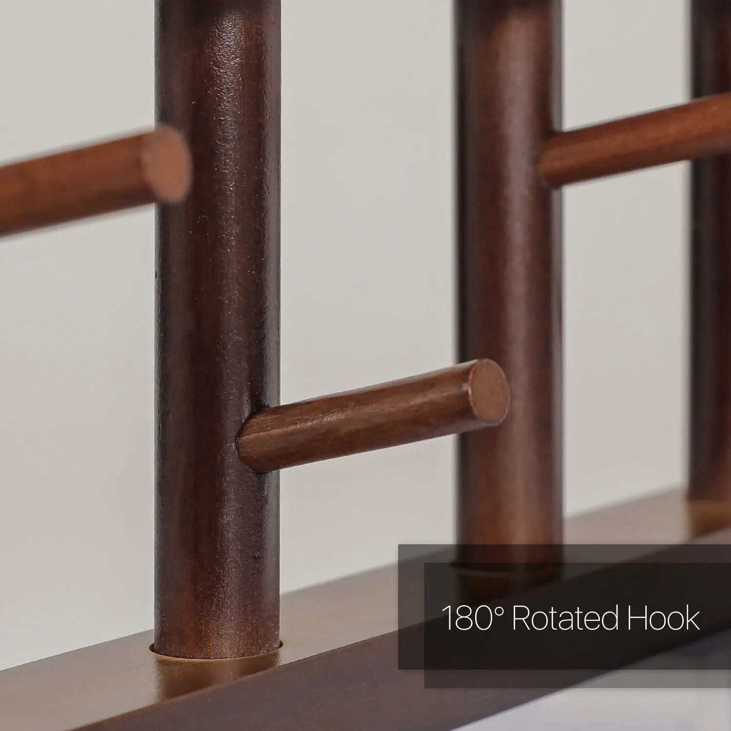 Wall Mounted Coat Hook - # Frame - Brown