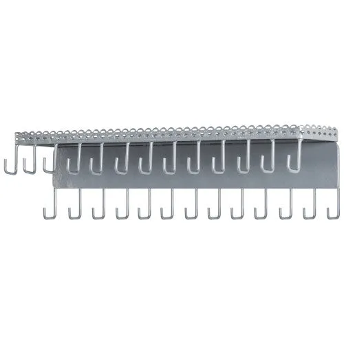 Wall-Mounted Silver Jewelry Organizer with Display Shelf